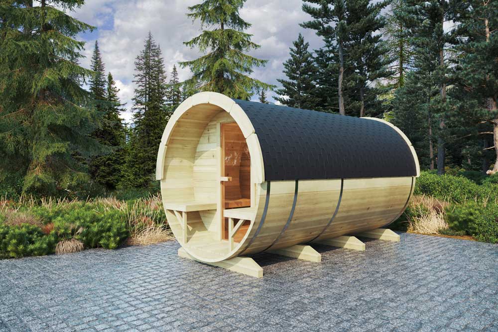 Custom cedar home sauna interior built by Wild Heat Saunas